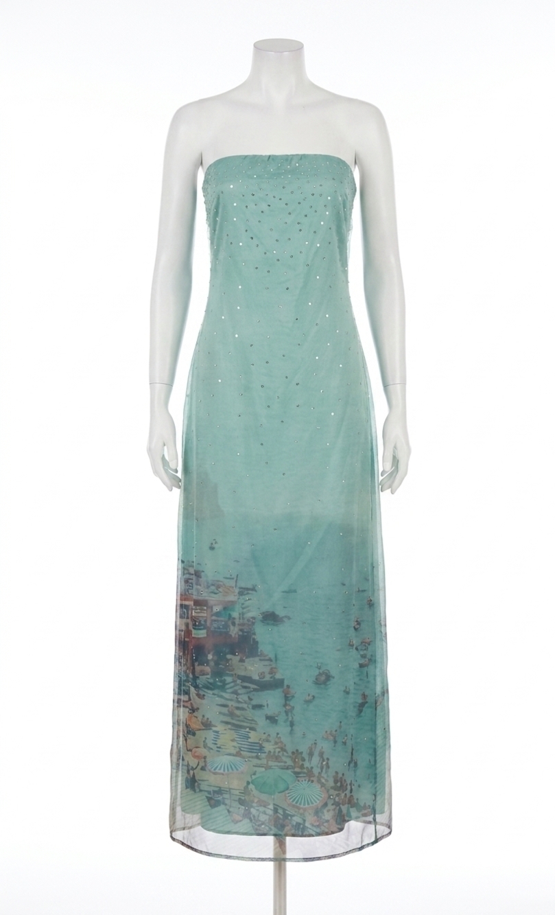NEW STAUD amara dress in endless summer